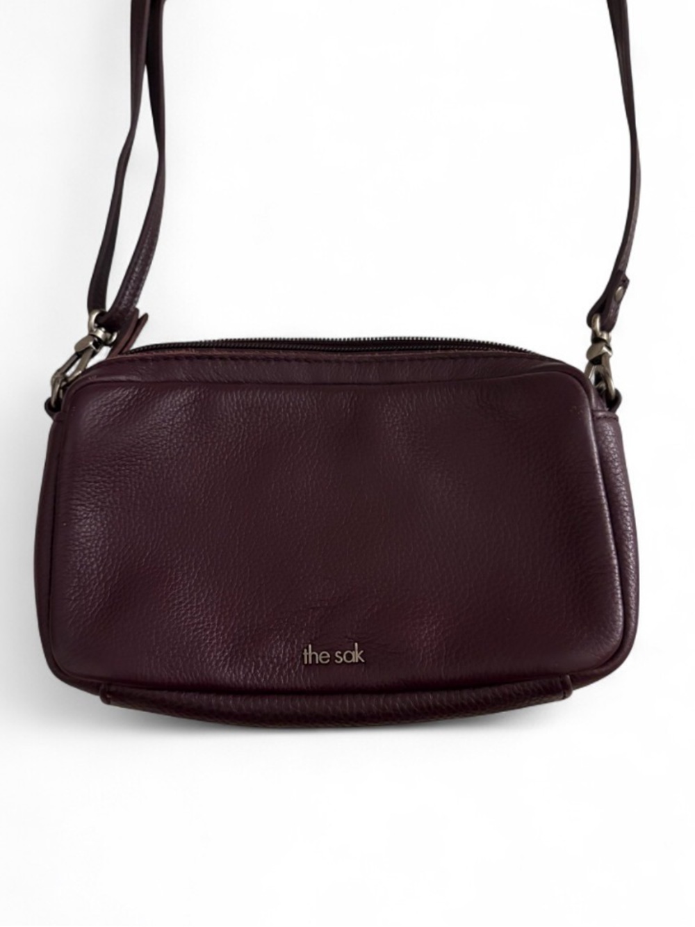 The Sak Plum Leather Crossbody Bag